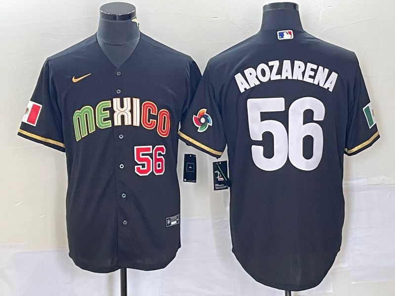 Men 2023 World Cub Mexico #56 Arozarena Black Nike MLB Jersey3->tennessee titans->NFL Jersey